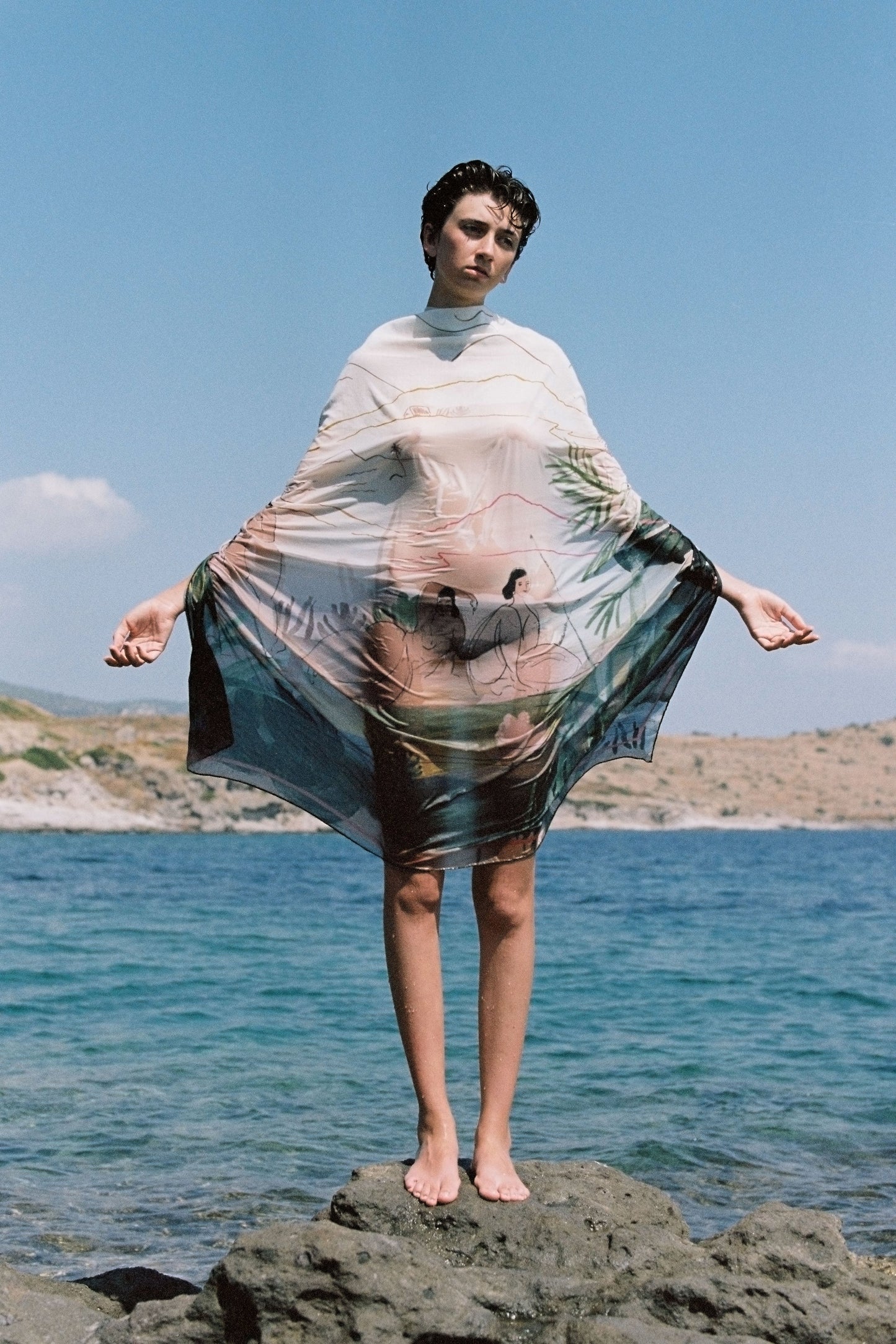 "calming" cotton scarf