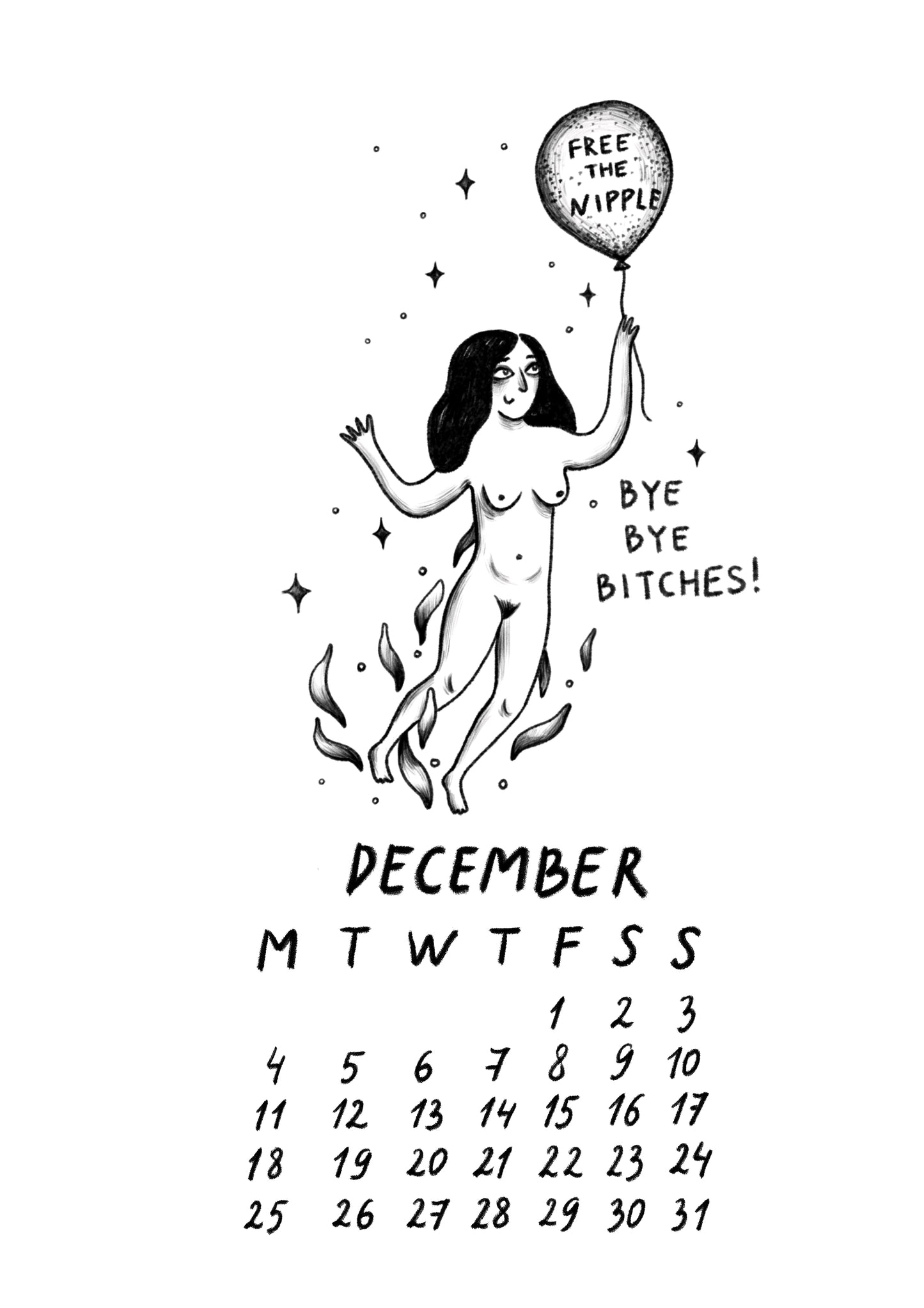 2023 calendar "girls wanna have fun in 2023"