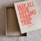 Postkartenbox (leer) / May all your Dreams come true