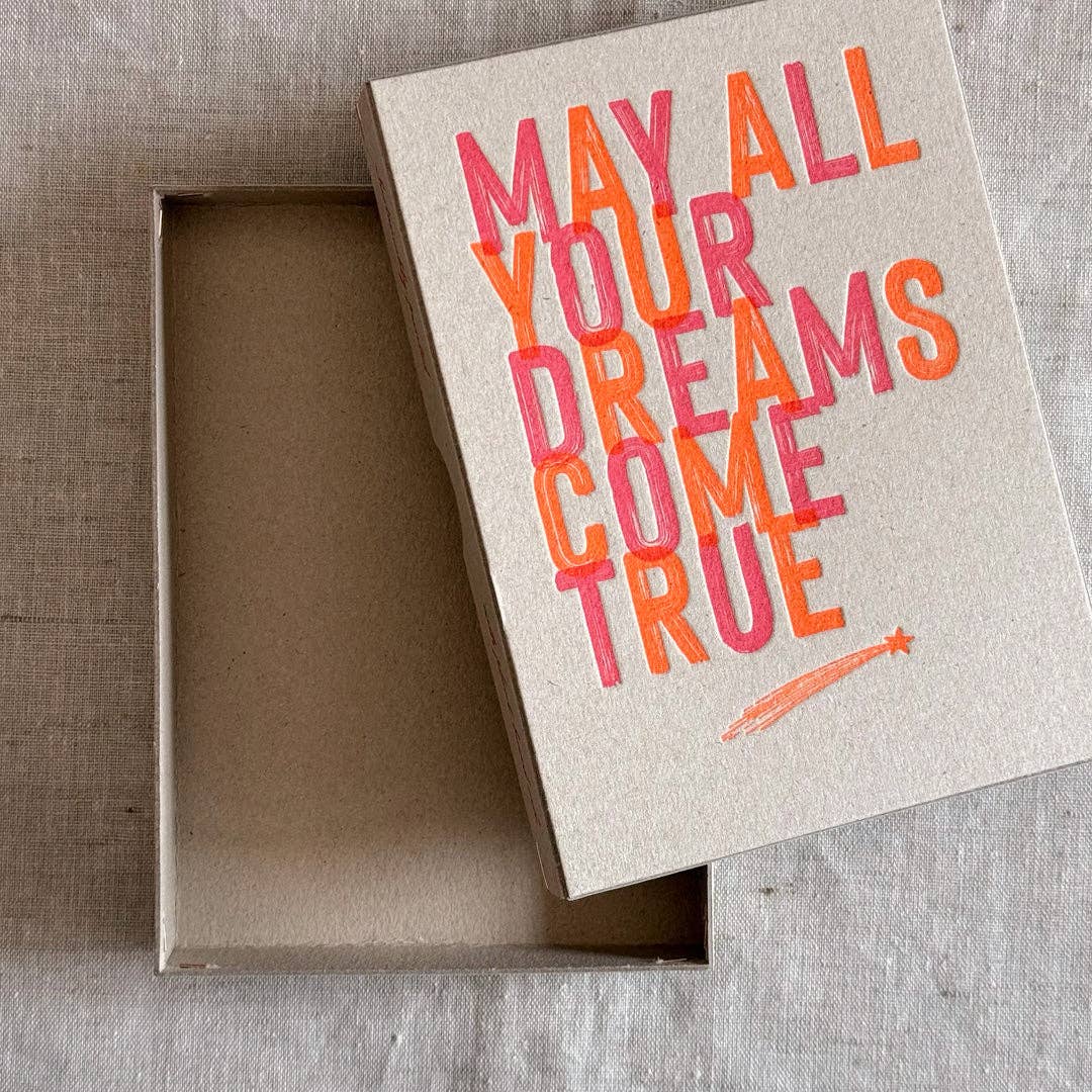 Postkartenbox (leer) / May all your Dreams come true