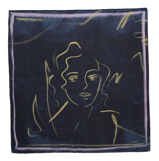 "loneliness" silk scarf